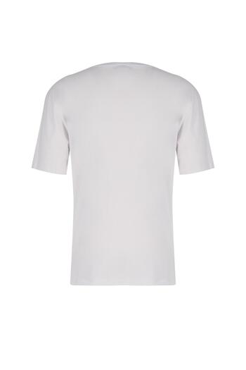 Lee Cooper Ανδρικό μπλουζάκι Sanders 100% βαμβακερό λαιμόκοψη λευκό