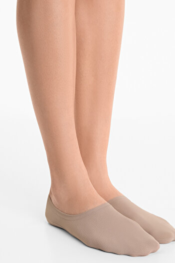 Oysho 2 pairs of invisible high cut rib socks with microfibre