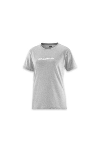 Salomon Gray Logo Ss Tee W Women's T-Shirt Lc 2217500