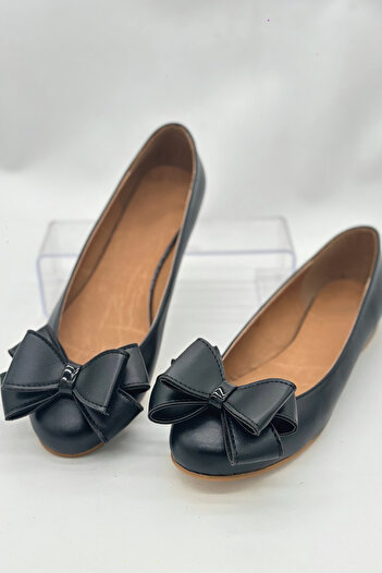 SWORD Women's Large Bow Accessory Ballerina Shoes Casual Shoes Mother Shoes