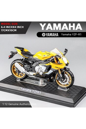 Choice3 YELLOW 1:12 Scale Motorcycle Model Die Cast Metal with Plastic Parts Motorcycle 2020 YAMAHA YZF-R6