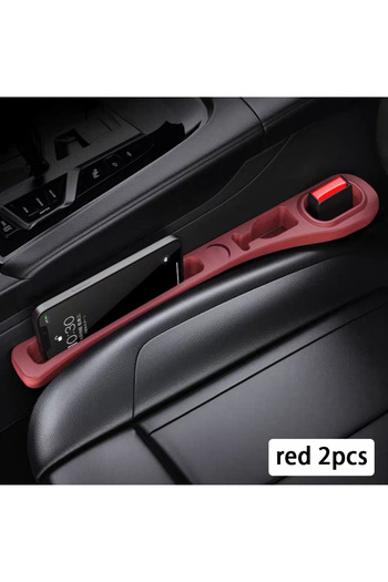 Choice red 2pcs 2pc Car Seat Gap Filler Organizer Pu Waterproof Car Seat Gap Plug Strip with 2 Grooves Seat