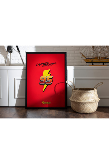 POSTER 3 lü Şimşek Mcqueen, Arabalar Filmi Poster, Çocuk Ve Genç Odası, 3'lü Çerçevesiz Poster Seti 3 Adet