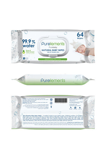 Purelements Aloe Natural 99.9% Water Wipes - 768pcs