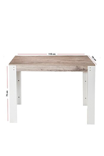 SANDALİE Grande Ceviz / Venüs Mutfak Masa Takımı 1 Masa 4 Sandalye - Cappucino