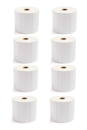 Taimi Pack of8 Thermal Transfer Barcode Labels Self Adhesive Barcode Printing Label White 100x50 mm