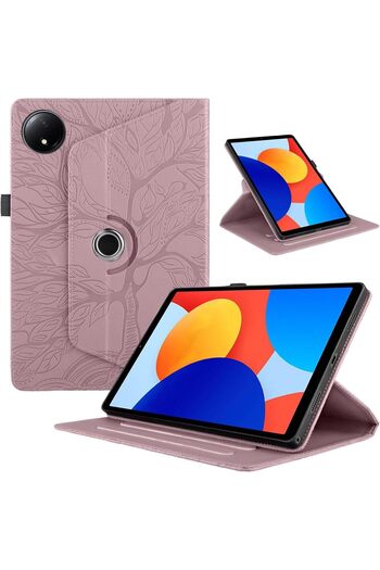 erorex جراب دوار من Fegishilly متوافق مع جهاز Xiaomi Redmi Pad SE مقاس 8.7 بوصة 2024 مصنوع من جلد البولي يوريثان 360 درجة