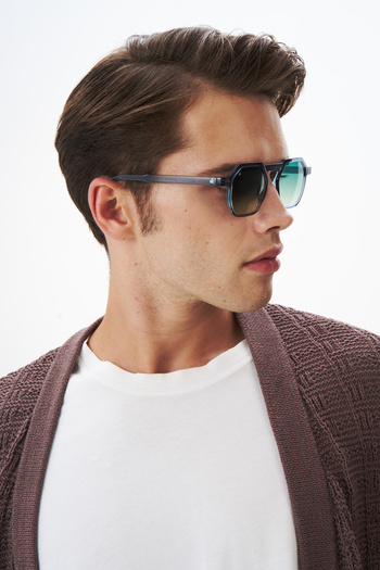 EYE OF HORUS EOH1142 C3 - Blue Unisex Sunglasses