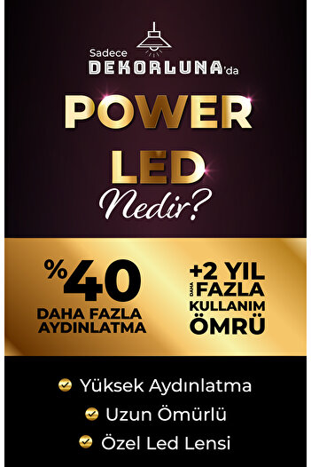 Dekorluna Modern Forte Beyaz Tekli 3 Renk Işıklı Power Ledli Salon Mutfak Oda Hol Ledli Avize