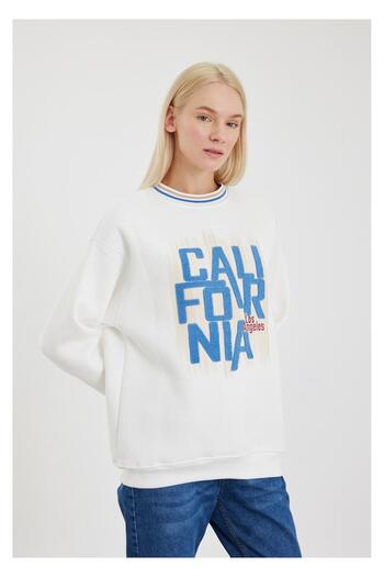 TIFFANY&TOMATO California Havlu Nakış Sweatshirt