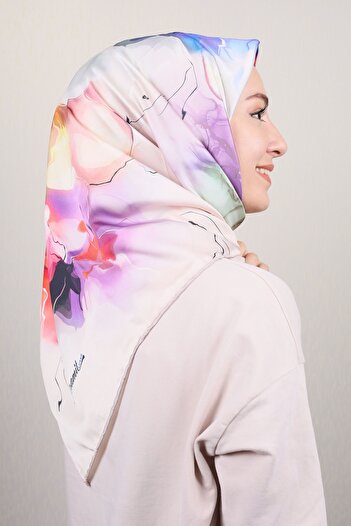 PİRAMİT Pyramid Luxer Patterned Rayon Scarf - Pattern-05 - Color-02
