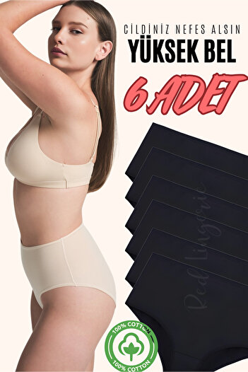 red iç giyim Large Size Women's Cotton Panties Oversize Bato 6 Pack