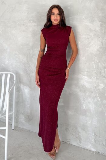 Velista Rochie cu sclipici drapat