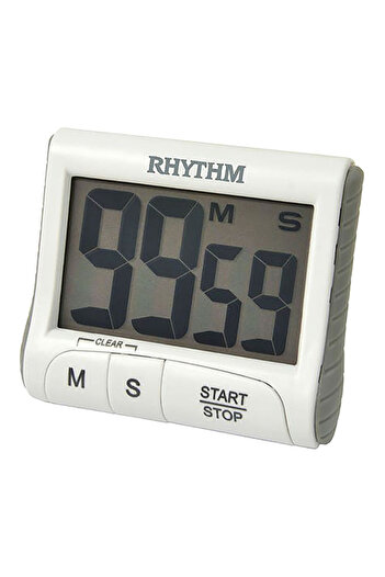 Rhythm جهاز قياس درجة الحرارة والرطوبة الرقمي المدمج على شكل مستطيل يوضع على سطح الطاولة
