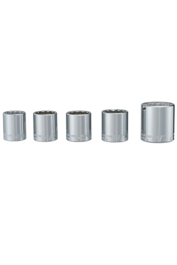 CraftSman 5-Piece Vanadium Steel 12-Point SAE Socket Set 1 and 2inch