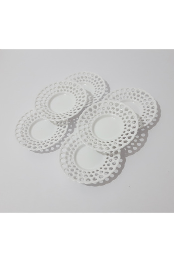 renkli çiçekler 6 Pieces Tea Plate Drop Patterned Melamine Tea Plate