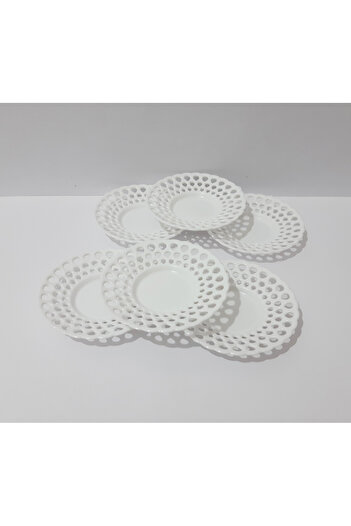 renkli çiçekler 6 Pieces Tea Plate Drop Patterned Melamine Tea Plate