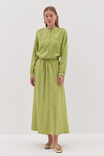 Fahhar Jacquard Women's Suit Avocado Green
