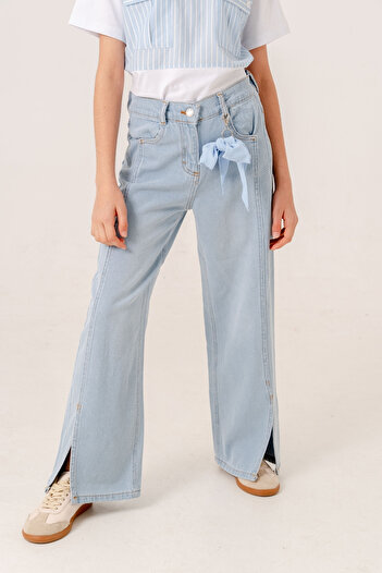 GİYİCEM TEKSTİL Girl's Front Slit Jeans 2199