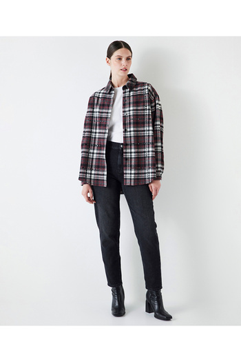 İpekyol Shirt jacket with stone stripes