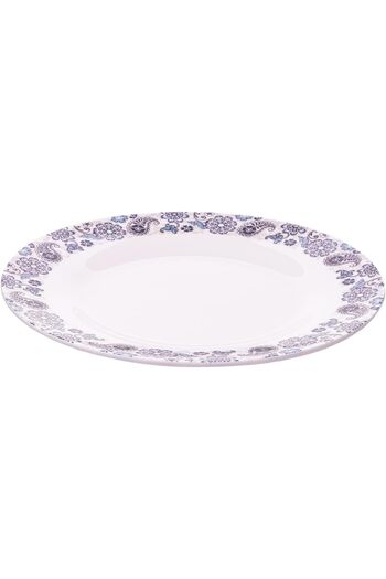 AKDC M/Mine Dinner Plate L(25cm) xW(25cm) xH(2cm) White And Blue