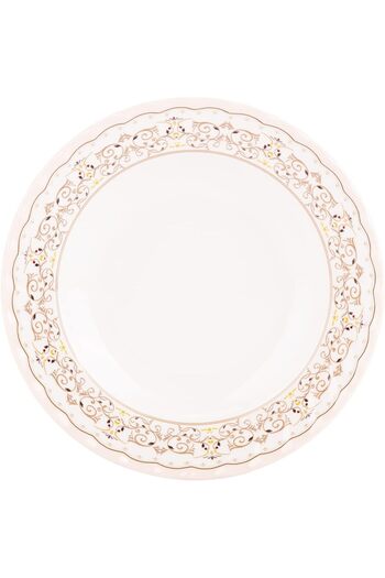 AKDC M/Mine Deep Soup Plate L(23cm) xW(23cm) xH(4cm) White, Gold, Brown