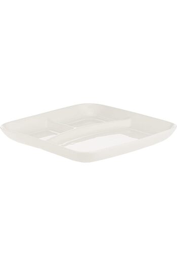 Symphony 3 Division Square Plate,White