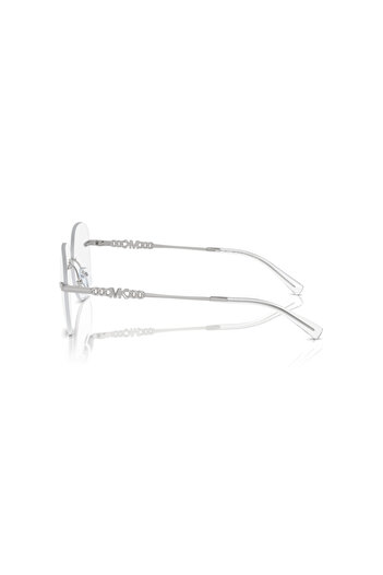 Michael Kors Woman Round Eyeglasses- Mk 3077 - Lense Size:56mm - Shiny Silver