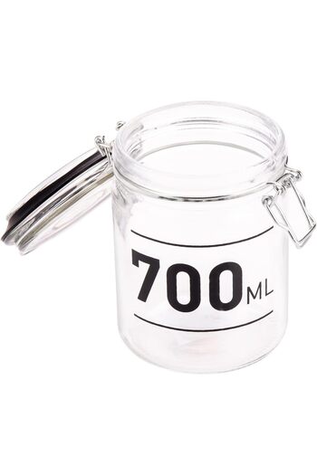 AKDC Glass Storage Jar 10Cm X 10Cm X 14Cm Transparent