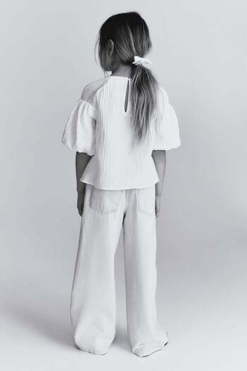 H&M Wide leg paper bag jeans