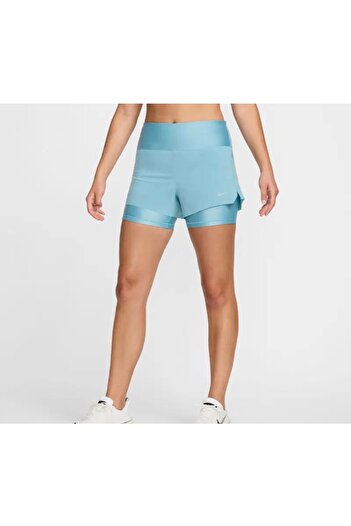 Nike Dri-Fit Swift Normal Belli Kadın Mavi Antrenman Şortu YAKAMOZ SPOR