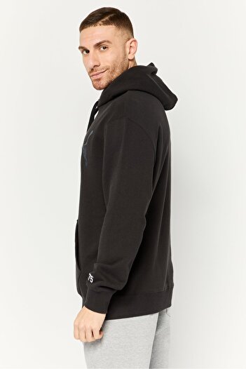 Puma Men Sportswear Fit Embroidered Logo Long Sleeves Outdoor Sweatshirt, Black