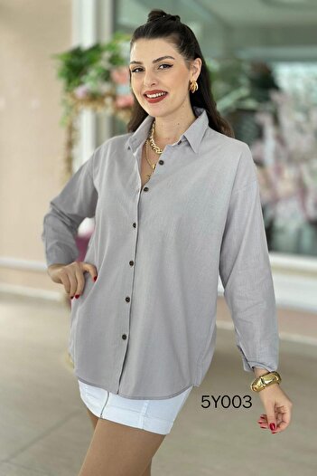 İnce Topuk Cotton Linen Shirt 5Y003