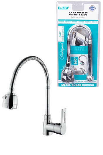 SİHİRLİ AYAKLAR -360 Degree Rotatable Kübar Pipe Stainless Steel Sink, Kitchen Flexible Faucet Pipe