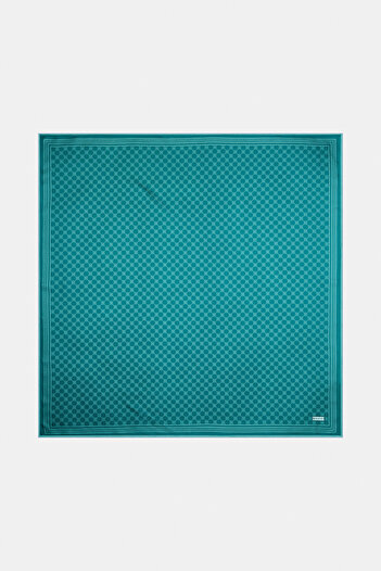 Vakko Μεταξωτό μαντήλι Twill - Special Series - Petrol Green