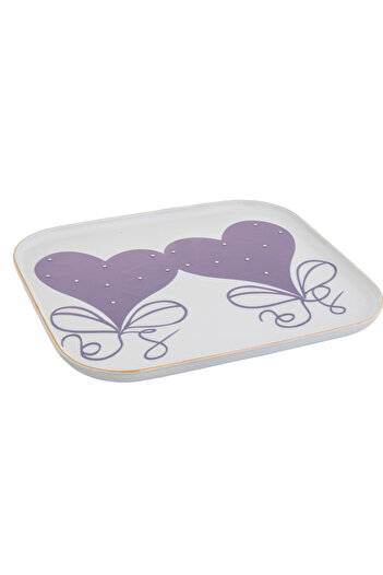casa rosa Ceramic serving plate with colored stones 45 cm