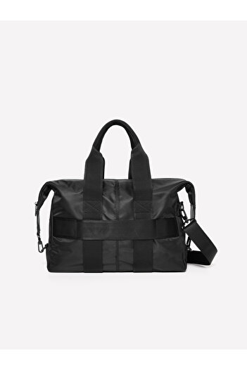 Sisley Men's Black Laptop Bag with Adjustable and Detachable Shoulder Strap