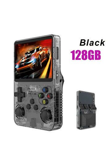 Choice Black 128G 128G Retro Handheld Game Console Linux System 3.5 Inch IPS Screen Portable Pocket Video P