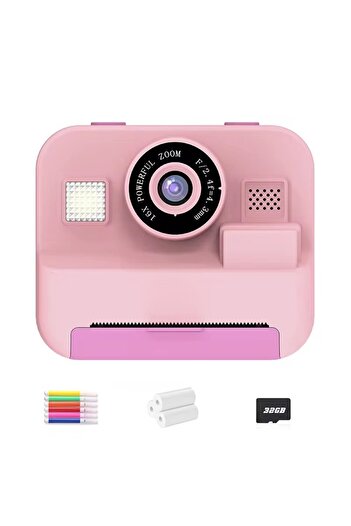 Choice GRAY Children's Mini Digital Video Camera with Thermal Printing & Multiple Image Stabilization, 32GB
