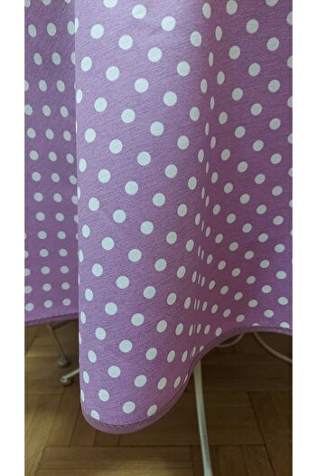 gonk Round, Polka Dot, Duck (Liquid Pusher, Stain Proof) Fabric, Tablecloth