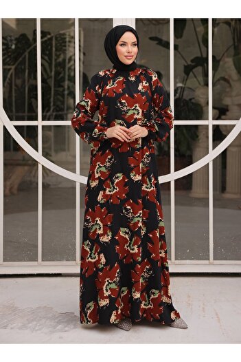 SAHRA BUTİK Ravenous Dress - Black - Tile - Sahra Butik