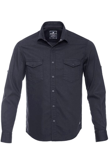 tambattal Lycra Large Size Denim Shirt Long Sleeve Smoked Suitable for 120Kg-190Kg