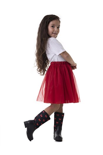 HEPSİMİNNAK Girl's Red Skirt 23 April 19 May 29 October Tutu Skirt