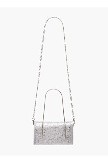 Flora Bella by Shoexpress Flora Bella Embellished Sling Bag with Chain Strap and Magnetic Button Closure