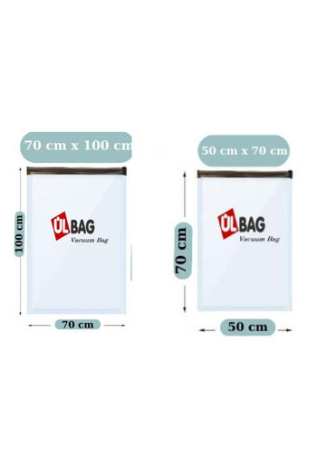 ÜLBAG 5-Piece 2-Piece Vacuum  Set - 1 Pcs. For Pillows, 1 Ad. Blanket Size, Vacuum Bag