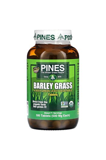 Pines International Barley Grass Tablets, 500 Count