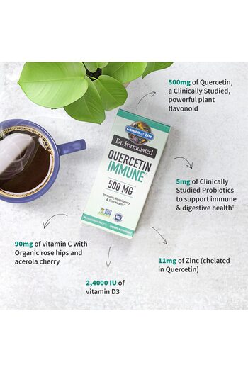 GARDEN OF LIFE Quercetin Daily Immune Support with Vitamins C, D & Probiotics – Dr Formulated – 30 Tablets