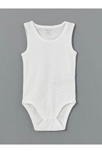 LC Waikiki Crew Neck Basic Baby Boy Snap-On Bodysuit 2-Piece