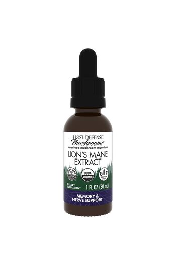 Host Defense Lion's Mane Extract - Brain Health, Focus & Memory Support - 1 fl oz (30 Servings)