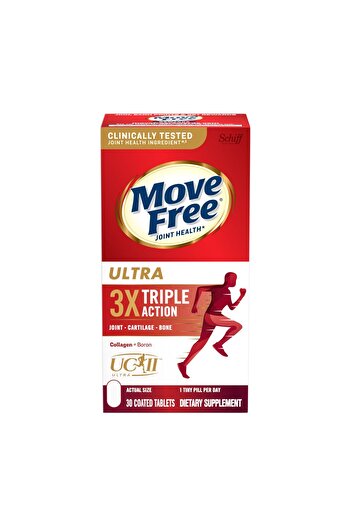 move free Triple Action Joint Support - Type II Collagen, Boron, Hyaluronic Acid - 30 Tablets